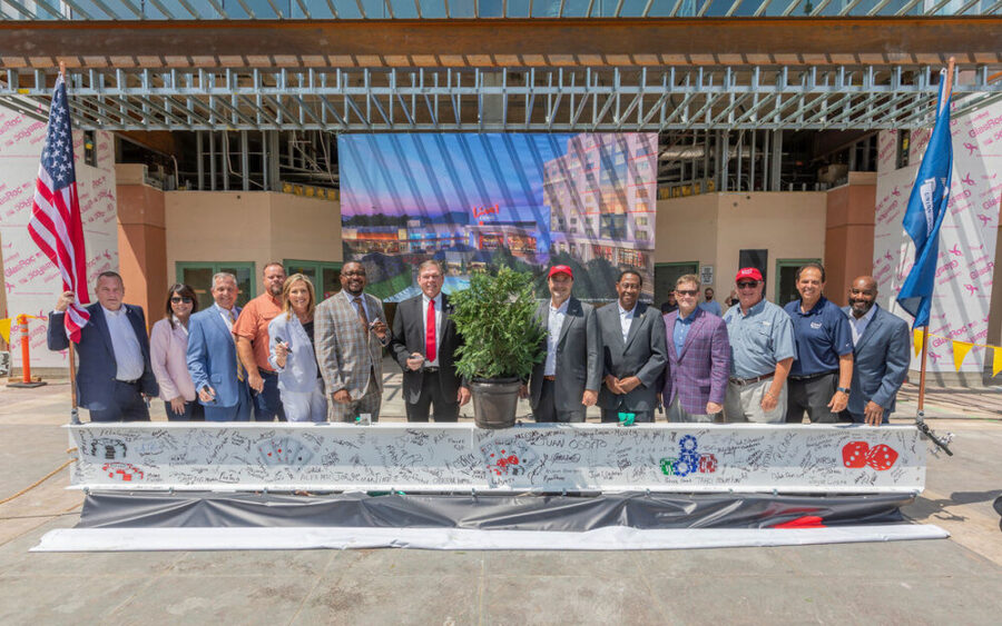 Live! Casino & Hotel Louisiana hosts topping-off ceremony