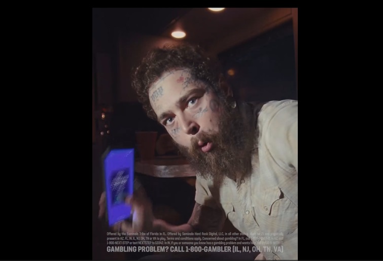 Post Malone appears in Hard Rock Bet ad campaign