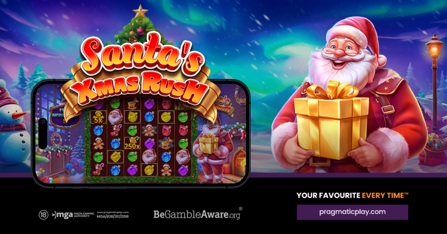 In Santa’s Xmas Rush, players could find themselves unwrapping wins of up to 10,000x.