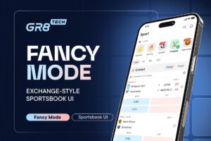 GR8 TECH. Fancy Mode exchange-style sportsbook UI.