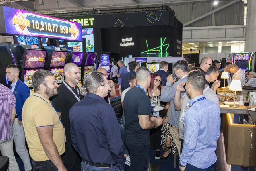 Merkur's trade show booths were always busy at the Belgrade Future Gaming 2024.