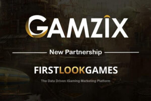 Gamzix. New partnership. First Look Games. The data driven igaming marketing platform.