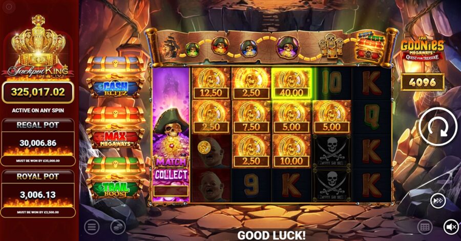 Blueprint Gaming invites players to embark on a lavish pursuit of treasure in The Goonies Megaways Quest for Riches