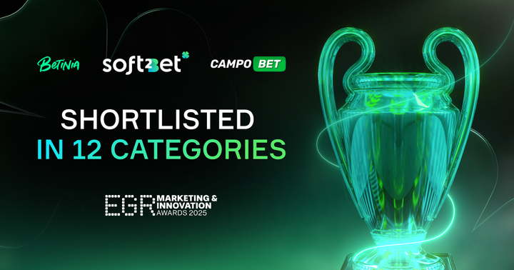 Soft2Bet, Betinia & Campobet shortlisted for 12 EGR Marketing & Innovation Awards 2025