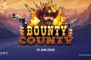 A video game graphics with a cowboy holding guns.