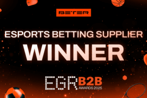 BETER esports betting supplier winner. EGR B2B Awards 2025.