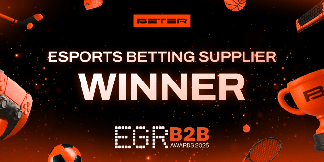 BETER wins “Esports Betting Supplier Award” at the EGR B2B Awards 2025