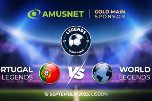 Amusnet Golden Sponsor Legends Charity Game. Portugal legends VS World legends. 15 september 2025, Lisbon.