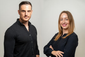 Dorota Gruszka, Head of Marketing, and Craig Asling, director of games at Booming Games.