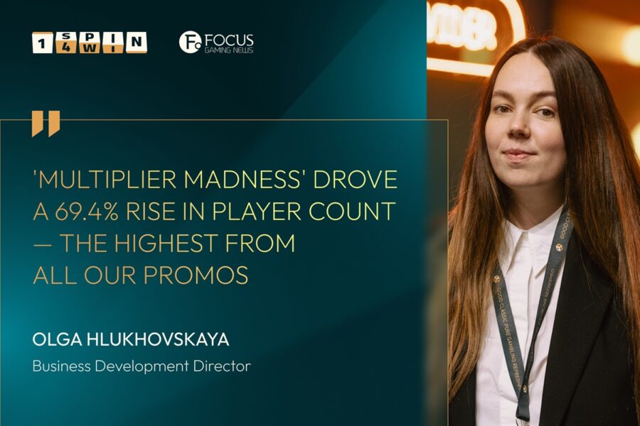 Olga Hlukhovskaya: “A record 69.4% player growth – Cash & Drops Multipliers outperformed all other 1spin4win promotions”