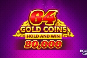 Booming Games - 64 gold coins hold and win. 20,000