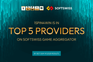 1spin4win ranks among top 5 providers on SOFTSWISS Game Aggregator by bet sum in H1 2025