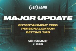 BETBY. Major update. Entertainment feed personalisation betting tips. SBC Summit Lisbon.