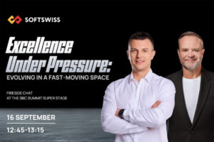 SOFTSWISS' Ivan Montik and Rubens Barrichello at SBC Summit