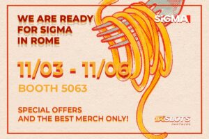 We are ready for SiGMA in Rome. 11/03 - 11/06. Booth 5063. Special offers and the best merch only. 1xSlots Partners.