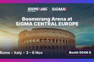 Boomerang Arena at SiGMA Central Europe. Rome, Italy. November 3-6. Booth 5046G.