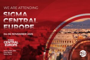 WE are attending SiGMA Central Europe 04-06 novembre 2025. SiGMA Central Europe. Stand 2038,2050. Fiera Roma. Rome, Italy.