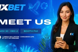 1xBet. Meet us. SiGMA South Asia 2025. Nov 30 - Dec 02. Booth P10. Lumina ballroom - Cinnamon life at City of Dreams.