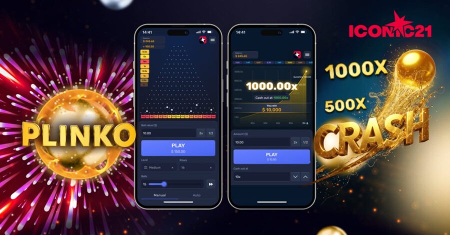 ICONIC21 expands its instant games portfolio with the launch of Crash and Plinko