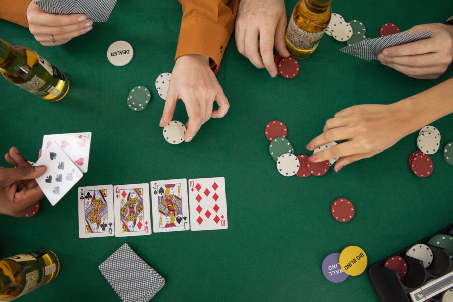 blackjack hand signals game