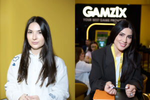 Arpine Sargsyan, Partnership Manager at Gamzix, and Tetiana Dubrova, Event Manager at Gamzix.