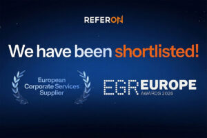 ReferOn. We have been shortlisted! European Corporate Services Supplier. EGR Europe Awards 2026.