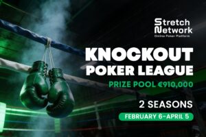 Stretch Network. Knockout Poker League. Prize pool €910,000. 2 seasons. February 6 - April 5.