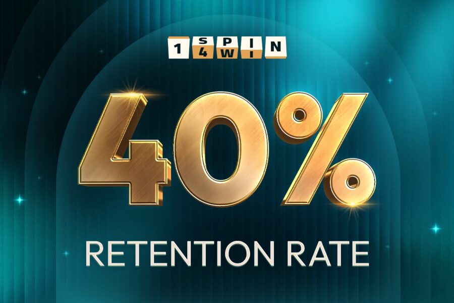 1spin4win reports a steady 40% month-to-month retention rate across its slot portfolio