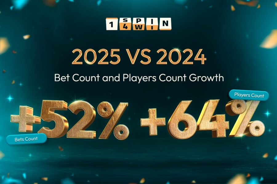 1spin4win reports a record 62% surge in player count, concluding a successful 2025