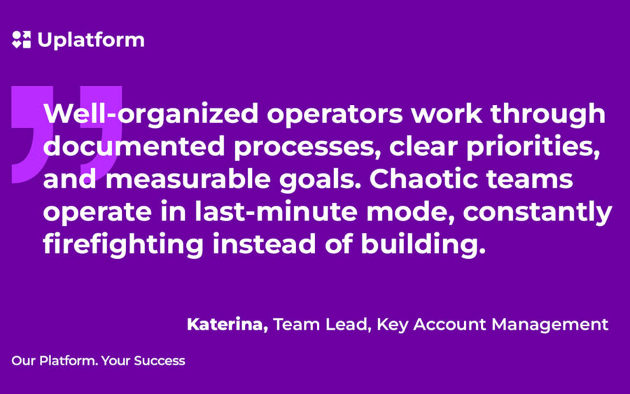 Katerina, team lead, key account management at Uplatform