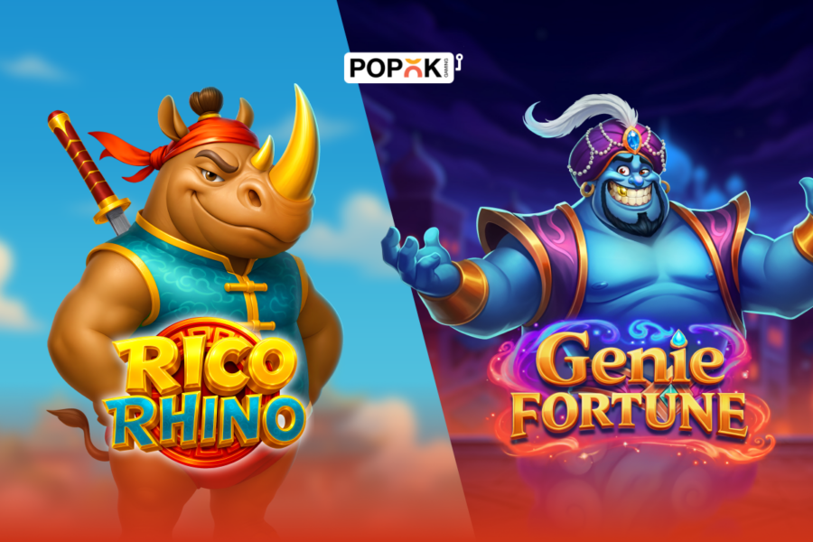 PopOK Gaming releases two new slot titles: Genie Fortune and Rico Rhino