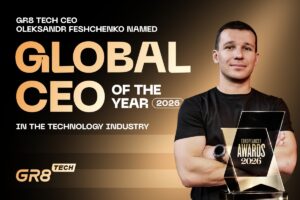 GR8 Tech, CEO Oleksandr Feshchenko named global ceo of the year 2026 in the technology industry.