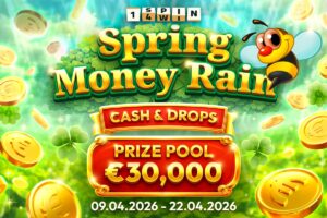 1spin4win - Spring Money Rain cash & drops. Prize pool €30,000.