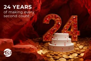 24 years of making every second count. EGT.
