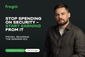 Frogo. Stop spending on security - start earning from it. Frogo: rewiring the igaming roi. Volodymyr Todurov, CEO at Frogo.