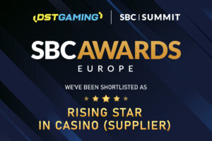 DSTGAMING | SBC SUMMIT. SBC Awards Europe. We've been shortlisted as rising star in casino (Supplier).