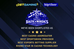 DSTGAMING - Hipther. Baltic & Nordics Gaming Awards. We've been shortlisted as best casino aggregator, best sportsbook provider, best esports betting supplier, rising star in casino technology.