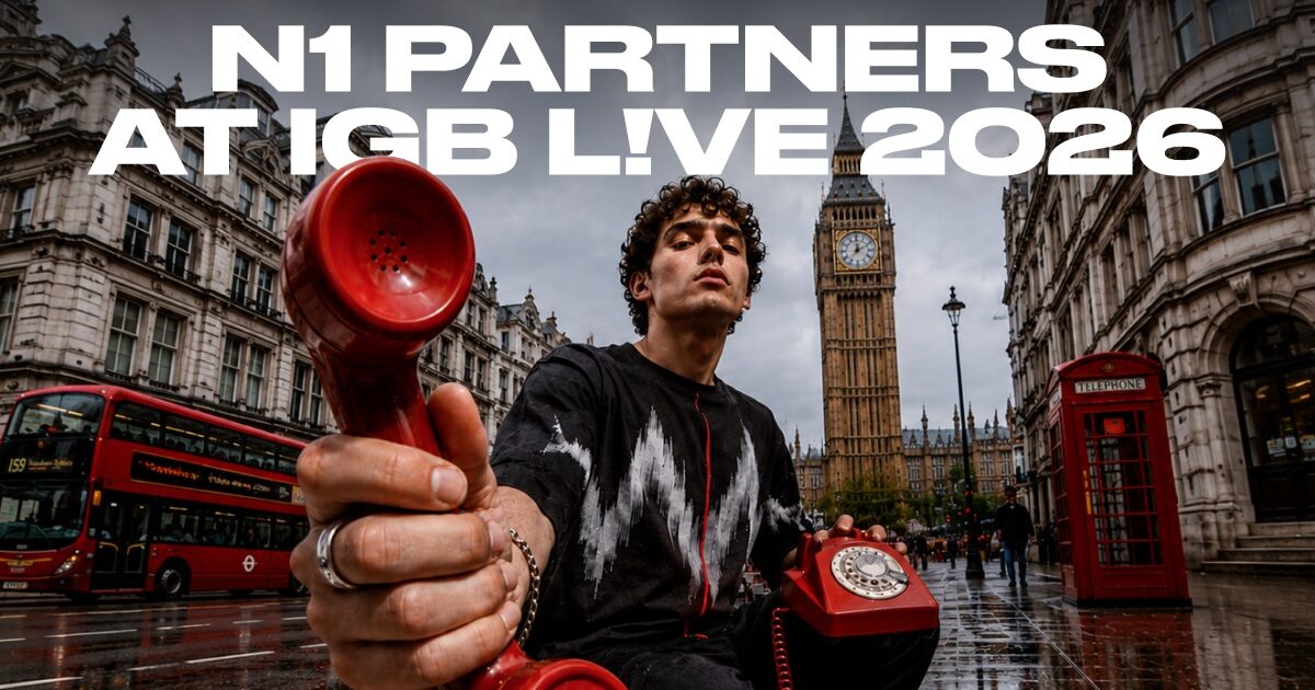 N1 Partners在iGB L!VE 2026伦敦展台宣传图