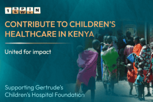 1spin4win contribute to children's healthcare in Kenya. United for impact. Supporting Gertrude's Children's Hospital Foundation.