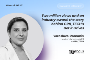 Two million views and an industry award: the story behind GR8_TECH's Bet it Drives. Yaroslava Romaniv, head of marketing and PR at GR8_TECH.
