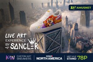 Amusnet presents an urban art experience at SiGMA North America 2026 with Brazilian artist Sancler