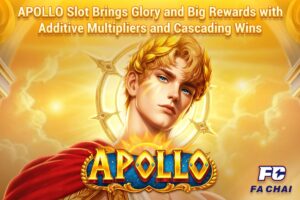 FA CHAI Gaming - APOLLO Slot brings glory and big rewards with additive multipliers and cascading wins.